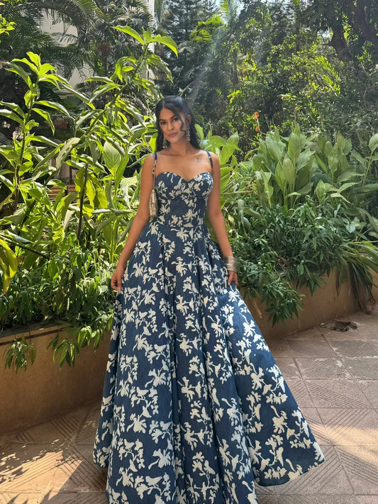 Corset Indigo Dress